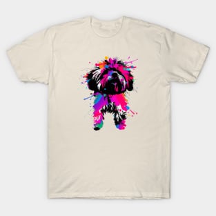 Fluffy Havanese Stencil Illustration T-Shirt